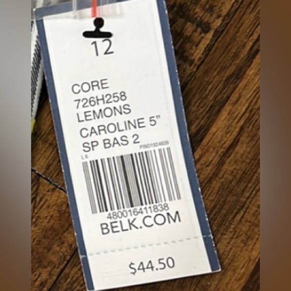 NWT lemon shorts Crown & Ivy lemon embroidered striped print 5” inseam size 12 - Picture 9 of 9